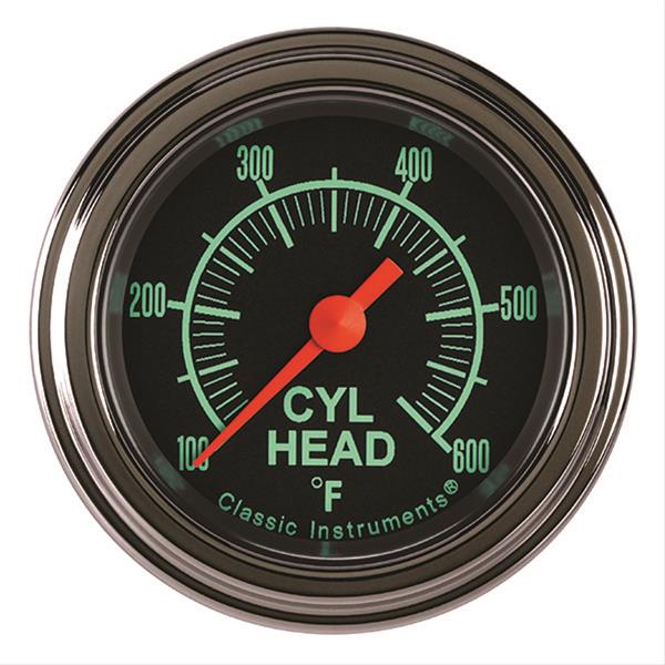 Classic Instruments G-Stock Series Gauges GS197SLF Gauge, Series, Cylinder Head Temperature, 100-600 Degree F, 2 1/8 in., Analog, Electrical, Each