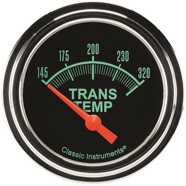 Classic Instruments G-Stock Series Gauges GS227SLF Gauge, Series, Transmission Temperature, 145-320 Degrees F, 2 5/8 in., Analog, Electrical, Each