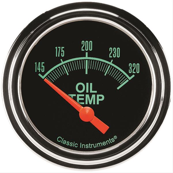 Classic Instruments G-Stock Series Gauges GS228SLF Gauge, Series, Oil Temperature, 145-320 Degrees F, 2 5/8 in., Analog, Electrical, Each