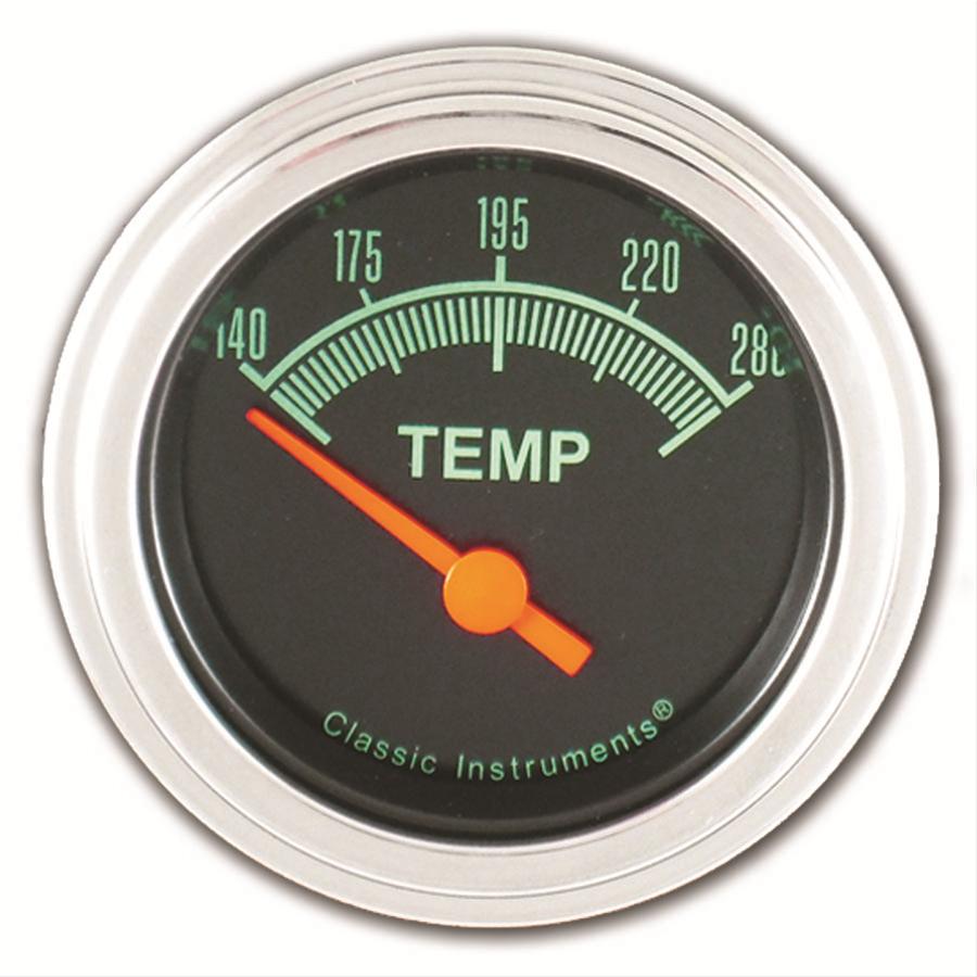 Classic Instruments G-Stock Series Gauges GS26SLF Gauge, G-Stock, Water Temperature, 140-280 Degrees F, 2 1/8 in., Analog, Electrical, Each
