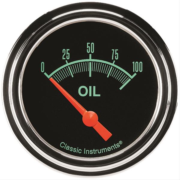 Classic Instruments G-Stock Series Gauges GS281SLF Gauge, Series, Oil Pressure, 0-100 PSI, 2 5/8 in., Analog, Electrical, Each