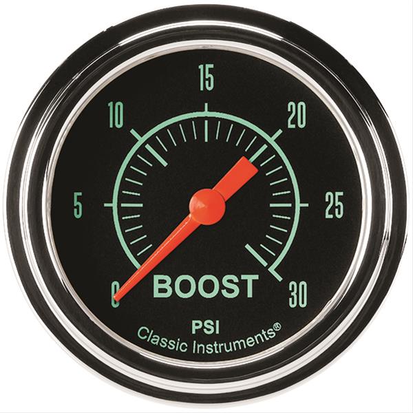Classic Instruments G-Stock Series Gauges GS342SLF Gauge, Series, Boost Pressure, 0-30 PSI, 2 5/8 in., Analog, Electrical, Each