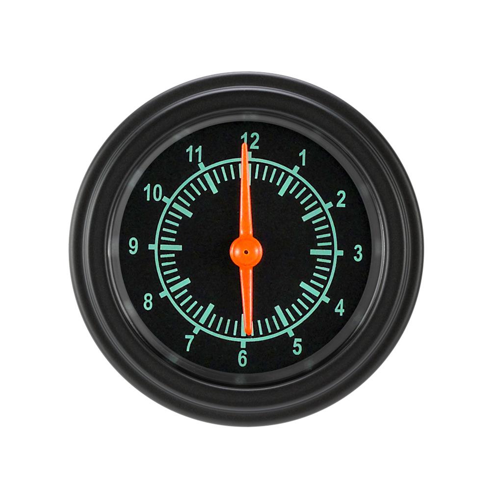 Classic Instruments G-Stock Series Gauges GS90BLF Gauge, Series, Clock, 2 1/8 in., Black Face, Black Low Step Bezel, Flat Lens, Each