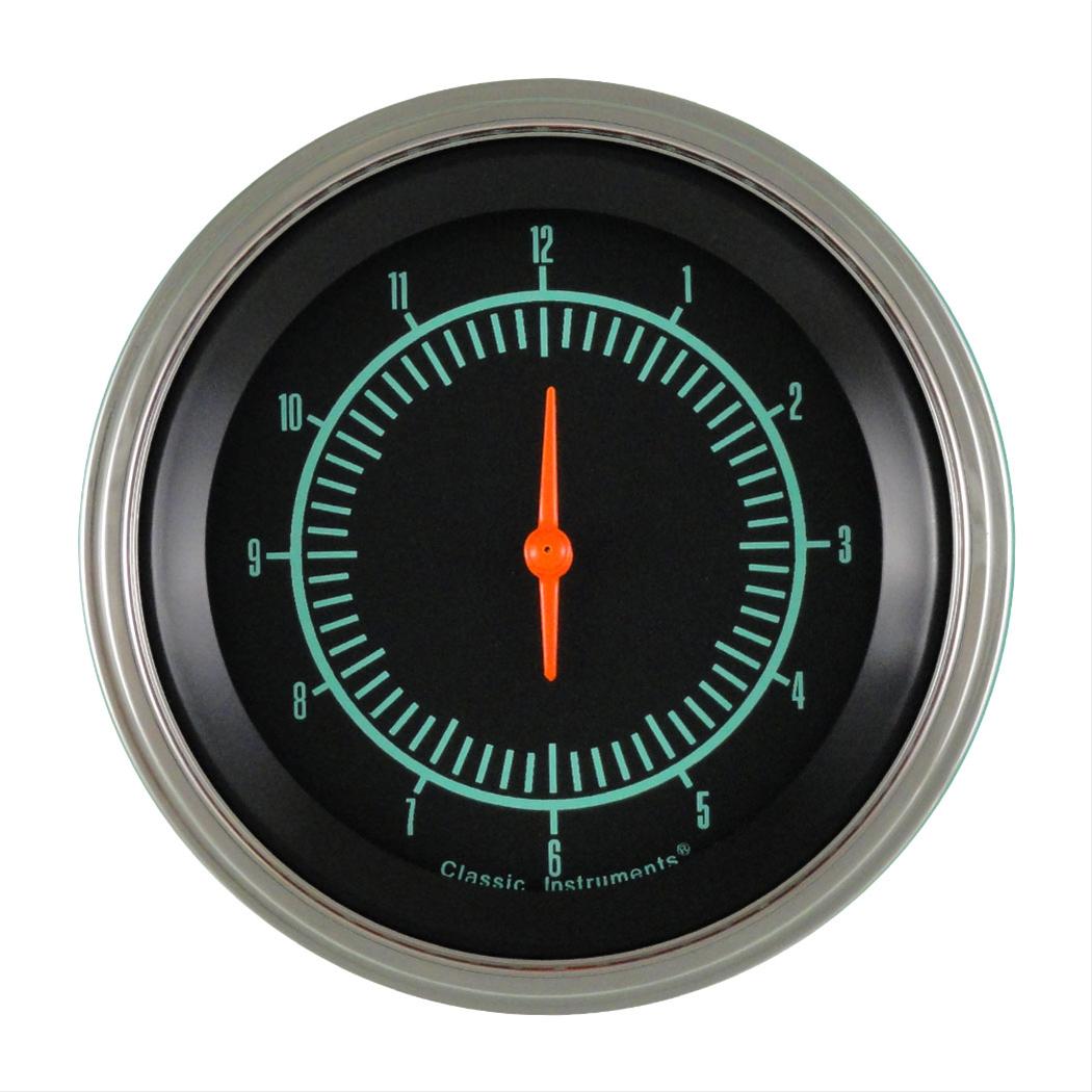 Classic Instruments G-Stock Series Gauges GS93SLF Gauge, Series, Clock, 12 hours, 3 3/8 in., Black Face, Analog, Electrical, Each