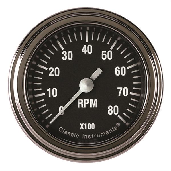 Classic Instruments Hot Rod Series Tachometers HR183SLF Tachometer, HOT ROD SERIES 2" TACHOMETER FULL SWEEP