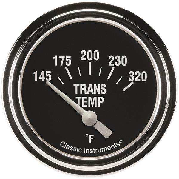 Classic Instruments Hot Rod Series Gauges HR227SLF Gauge, Series, Transmission Temperature, 145-320 degrees F, 2 5/8 in., Analog, Electrical, Each