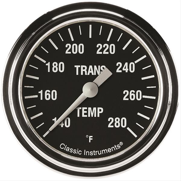 Classic Instruments Hot Rod Series Gauges HR327SLF Gauge, Series, Transmission Temperature, 140-280 degrees F, 2 5/8 in., Analog, Electrical, Each