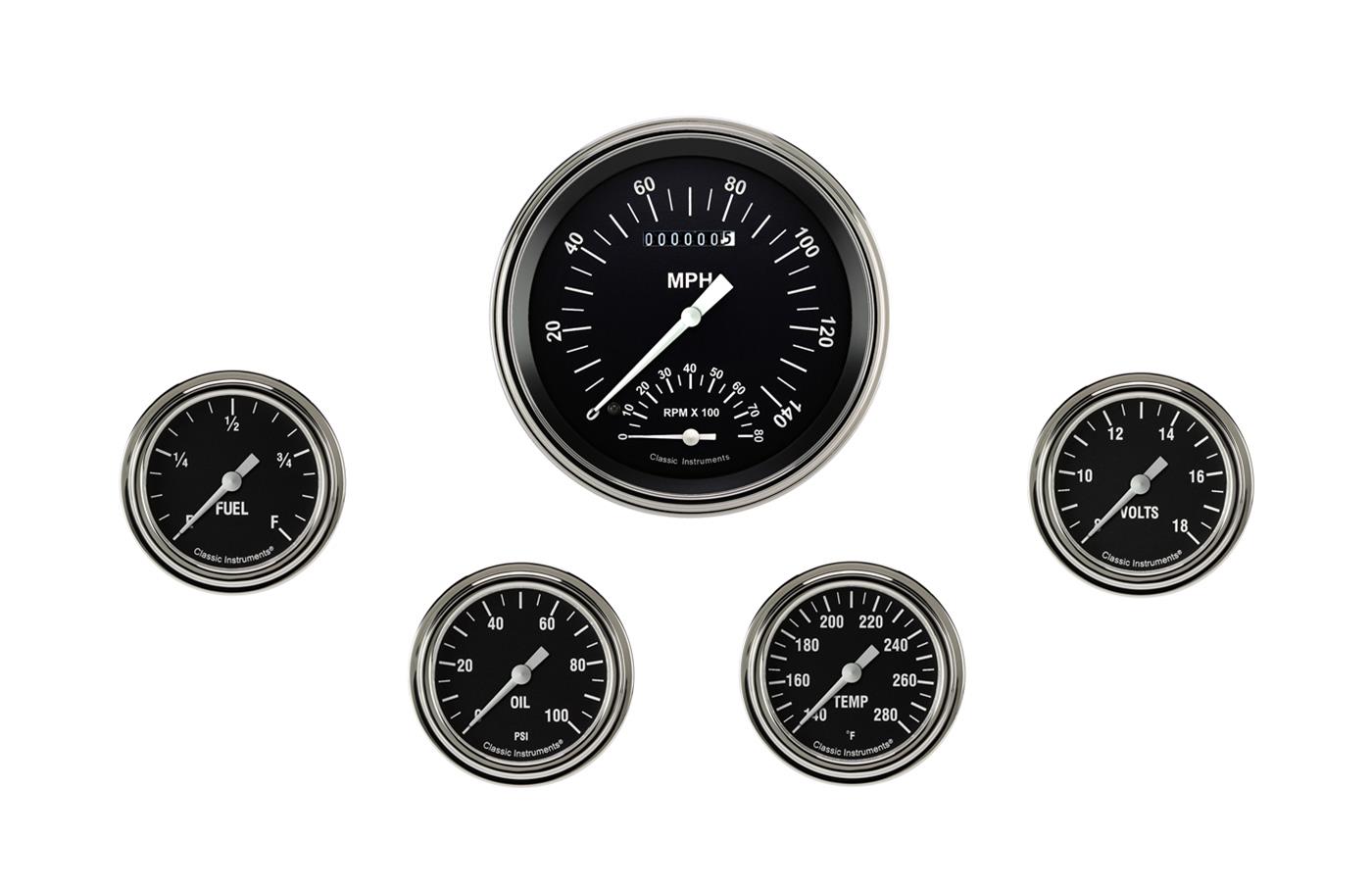 Classic Instruments HR365SLF Classic Instruments Hot Rod Series Gauge