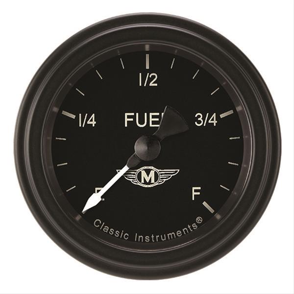 Classic Instruments Moal Bomber Series Gauges MA109BLF Fuel Gauge, MOAL 2" FUEL PROGRAMMABLE, FULL SWEEP