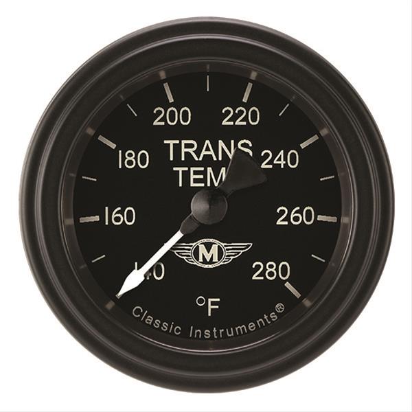 Classic Instruments Moal Bomber Series Gauges MA127BLF Transmission Temperature Gauge, MOAL 2" TRANS TEMP FULL SWEEP