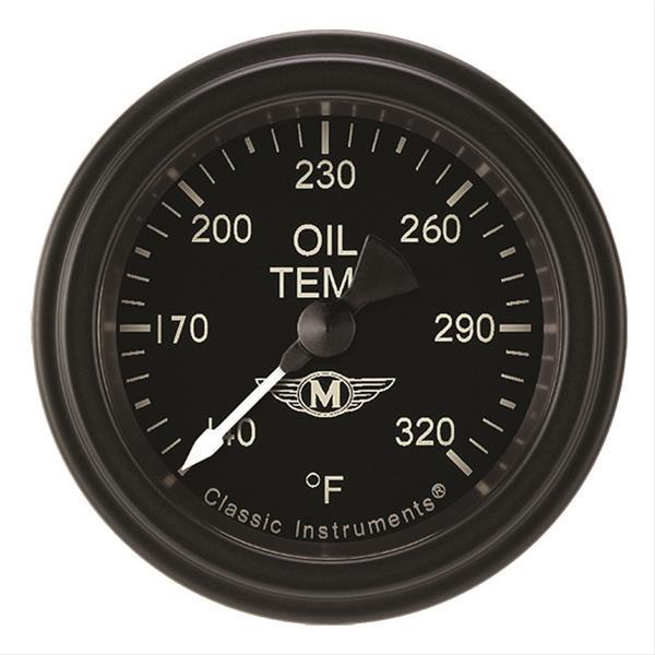 Classic Instruments Moal Bomber Series Gauges MA128BLF Oil temperature gauge, MOAL 2" OIL TEMP FULL SWEEP
