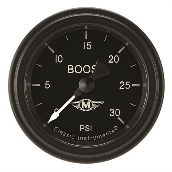 Classic Instruments Moal Bomber Series Gauges MA142BLF Boost Gauge, MOAL 2" BOOST, 30psi ELECTRIC, FULL SWEEP