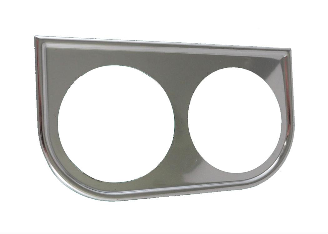 Classic Instruments Gauge Mounting Panels MT55 Panel, Aluminum, Polished, Two 2 1/8 in. Holes, Universal, Each