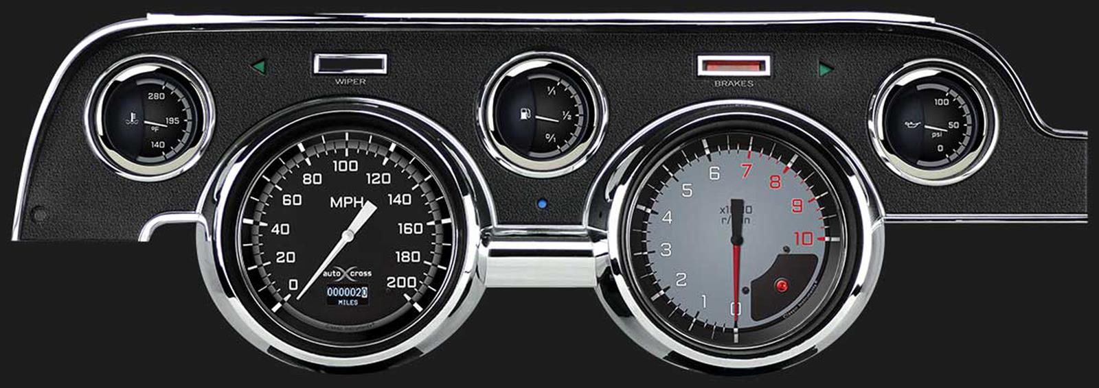 Classic Instruments Gauge Kits and Instrument Clusters MU67DAXG GAUGE KIT CAMERA CASE BLACK