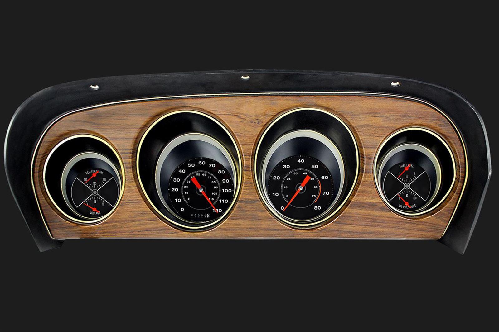 Classic Instruments 1969-70 Mustang Package Gauge Sets for 1969-1970 MUSTANG - MU69OE Kit, Original Style, Direct Fit, Ford, Mustang, 1969-1970, Speedometer, Tachometer, Water Temperature, Fuel Level, Oil Pressure, Voltmeter, Kit