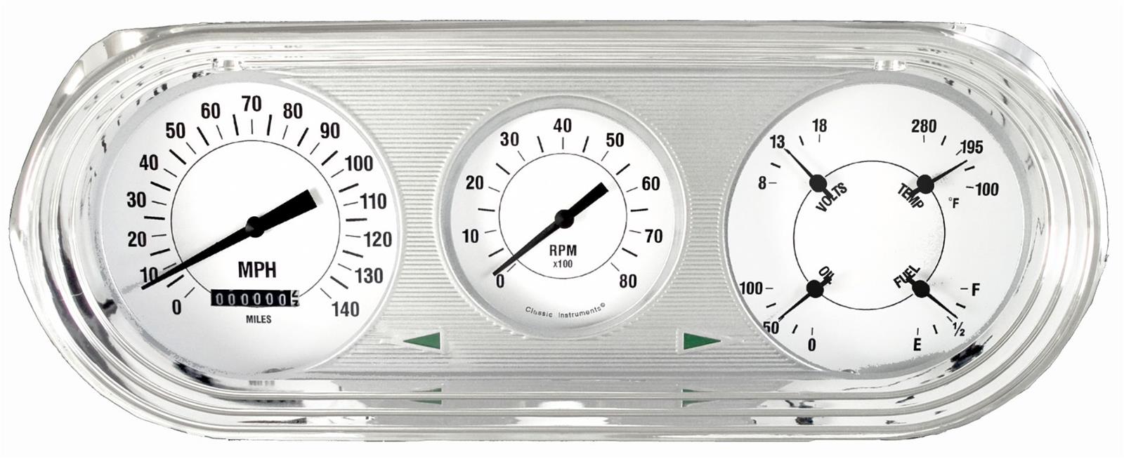 Classic Instruments Gauge Kits and Instrument Clusters NO63WH-LS