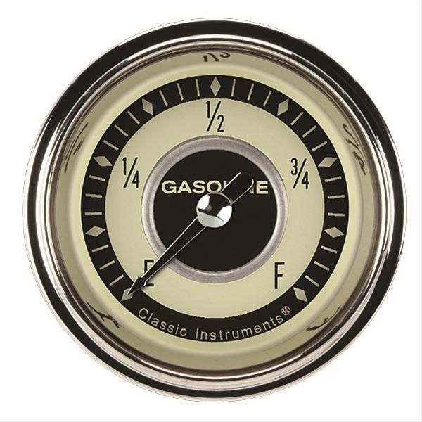 Classic Instruments Nostalgia VT Series Gauges NT109SHC Fuel Gauge, NOSTALGIA 2" FUEL PROGRAMMABLE, FULL SWEEP