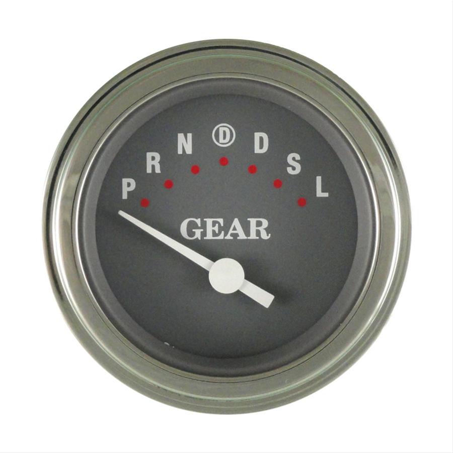 Classic Instruments Gear Selector Gauges SG06SLF Gauge, Selector, Round, Dash Mount, 2 1/8 in., Gray Face, Polished Bezel, Overdrive, Each