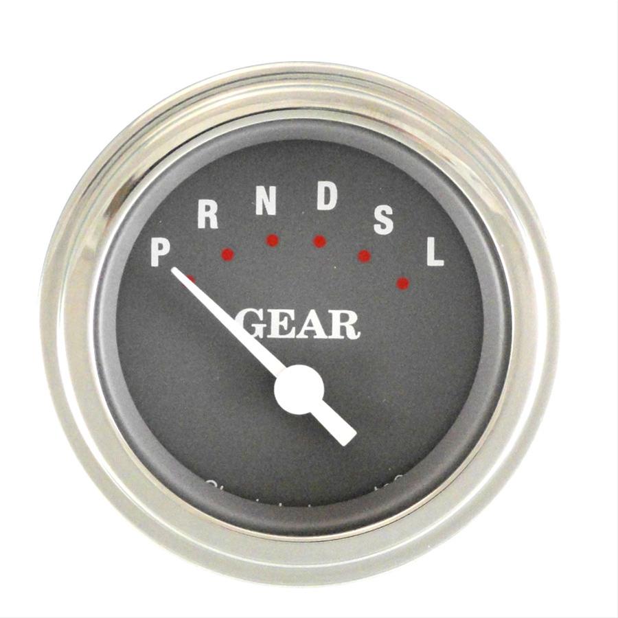 Classic Instruments Gear Selector Gauges SG07SLF Gauge, Selector, Round, Dash Mount, 2 1/8 in., Gray Face, Polished Bezel, without Overdrive, Each