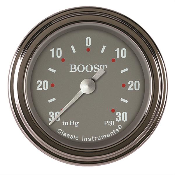Classic Instruments SG Series Gauges SG141SLF Boost/Vacuum Gauge, SERIES 2" BOOST/VAC ELECTRIC, FULL SWEEP