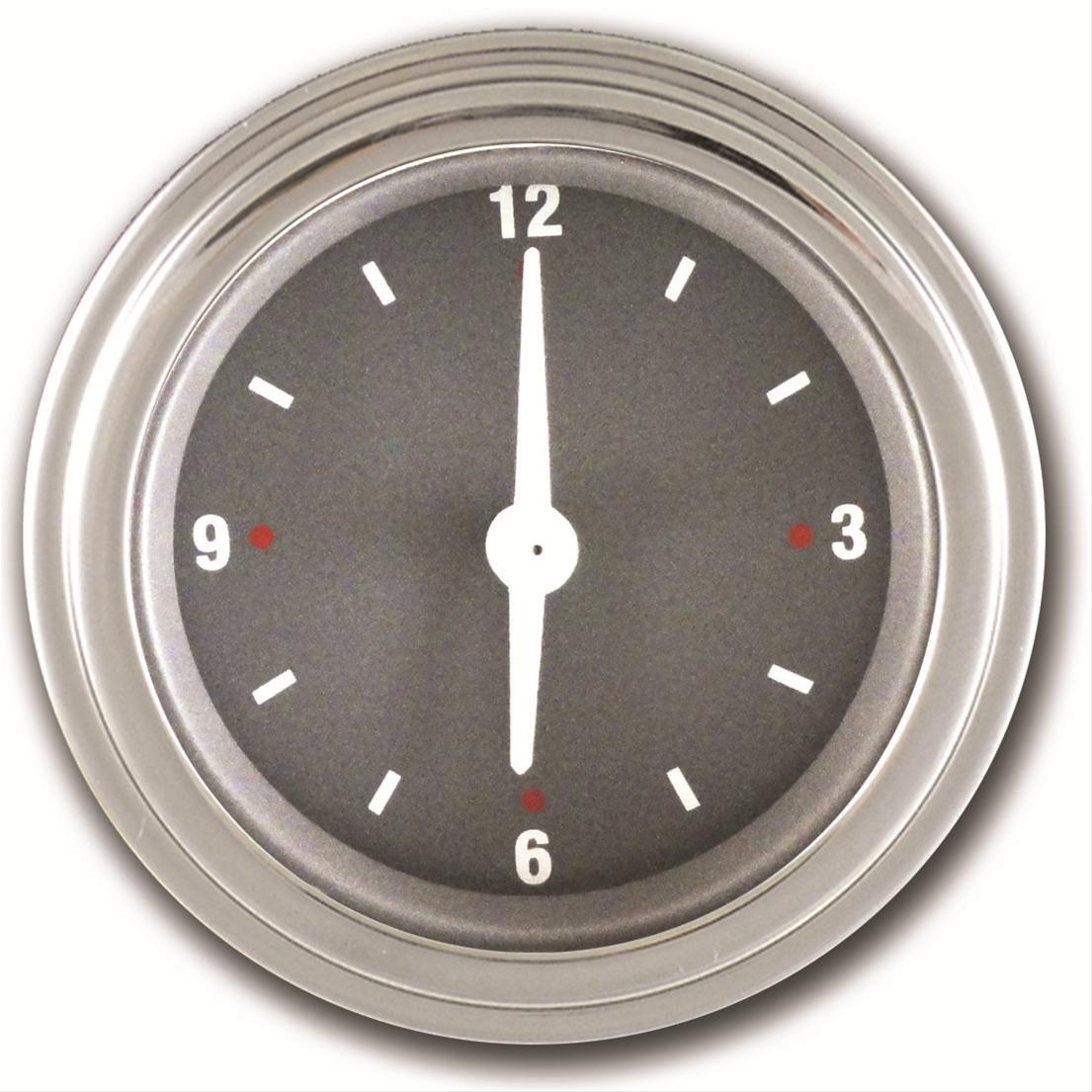 Classic Instruments SG Series Gauges SG90SLF Gauge, Series, Clock, 12 hours, 2 1/8 in., Gray Face, Analog, Electrical, Each