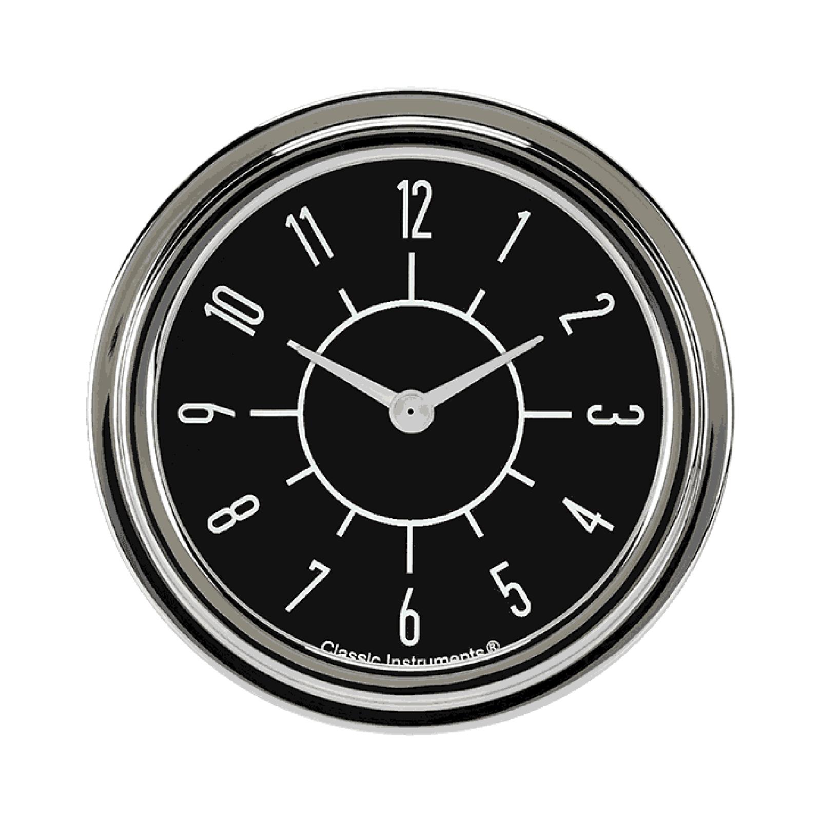 Classic Instruments Six Pack Gauge Sets SX92BSLF Gauge, Analog, Series, Clock, 12 Hour, 2 5/8 in. Diameter, Black Face, Full Sweep, Each
