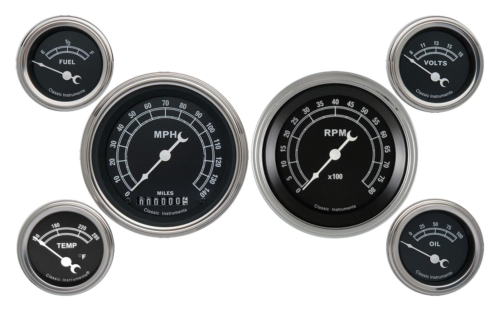 Classic Instruments TR01SLC Classic Instruments Traditional Series Gauge Sets Summit Racing