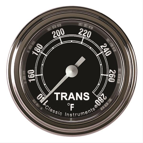 Classic Instruments Traditional Series Gauges TR127SLF Transmission Temperature Gauge, TRADITIONAL 2" TRANS TEMP FULL SWEEP