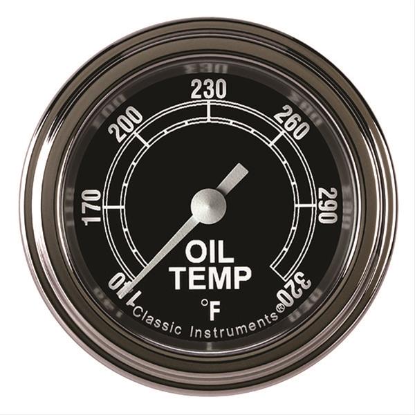 Classic Instruments Traditional Series Gauges TR128SLF Oil temperature gauge, TRADITIONAL 2" OIL TEMP FULL SWEEP