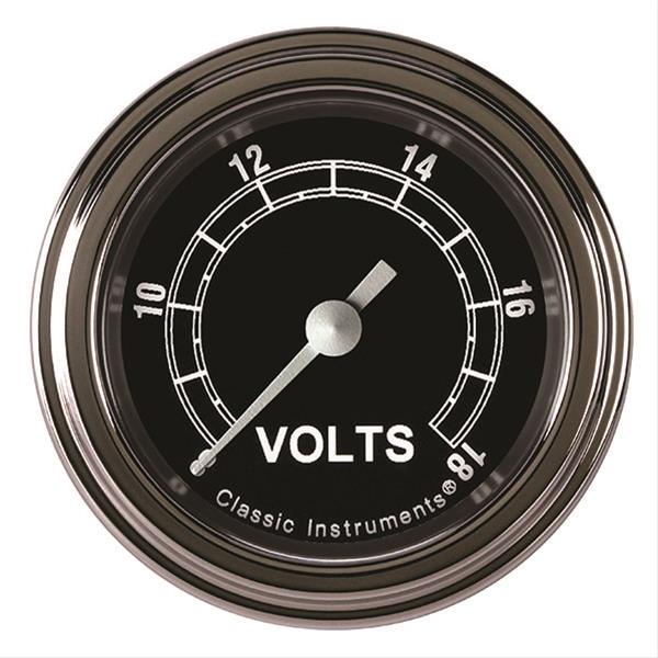 Classic Instruments Traditional Series Gauges TR130SLF Volt Gauge, TRADITIONAL 2" VOLT FULL SWEEP