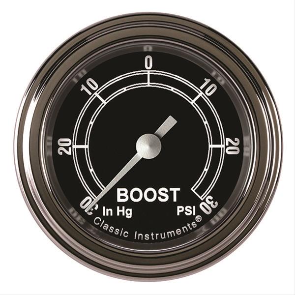 Classic Instruments Traditional Series Gauges TR141SLF Boost/Vacuum Gauge, TRADITIONAL 2" BOOST/VAC ELECTRIC, FULL SWEEP