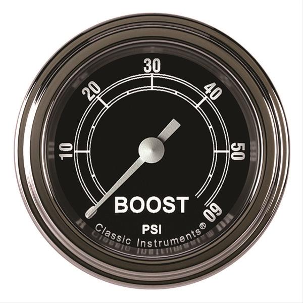 Classic Instruments Traditional Series Gauges TR143SLF Boost Gauge, TRADITIONAL 2" BOOST, 60psi ELECT, FULL SWEEP