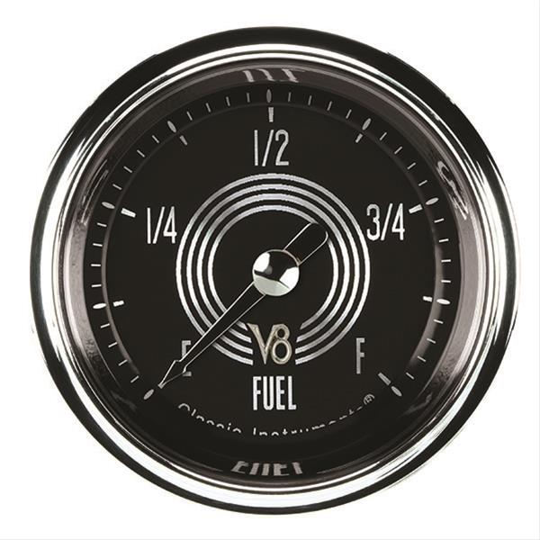 Classic Instruments V8 Speedster Series Gauges V8SR109SHC Fuel Gauge, SPEEDSTER 2" FUEL PROGRAMMABLE, FULL SWEEP