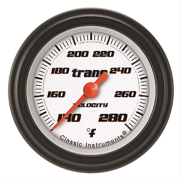 Classic Instruments Velocity Series Gauges VS127WBLF Transmission Temperature Gauge, VEL WHT 2" TRANS TEMP FULL SWEEP
