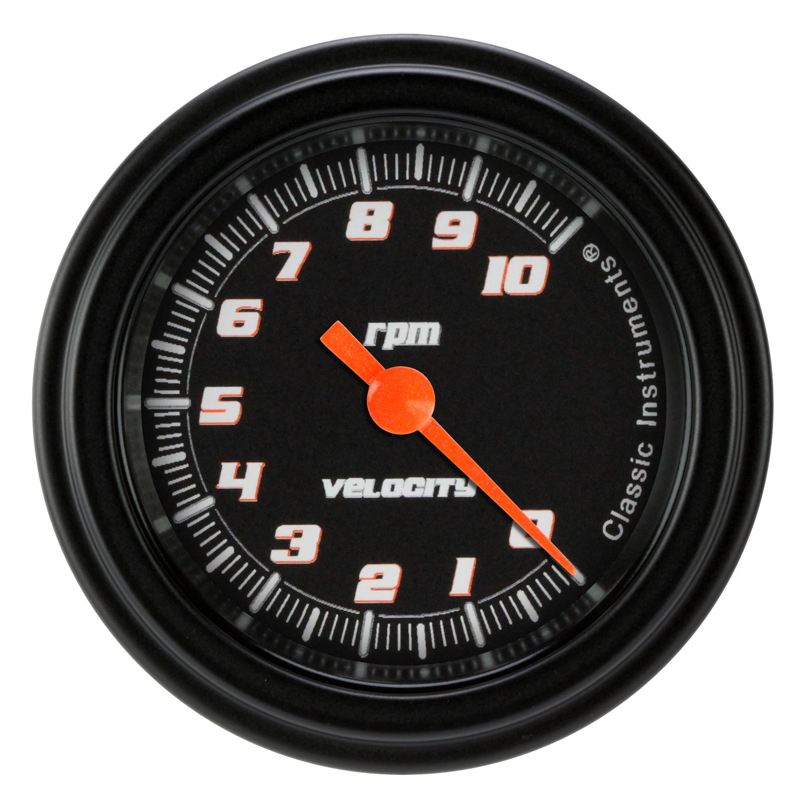 Classic Instruments Velocity Series Tachometers VS183BBLF Tachometer, VELOCITY BLACK 2" TACHOMETER FULL SWEEP thumbnail 2