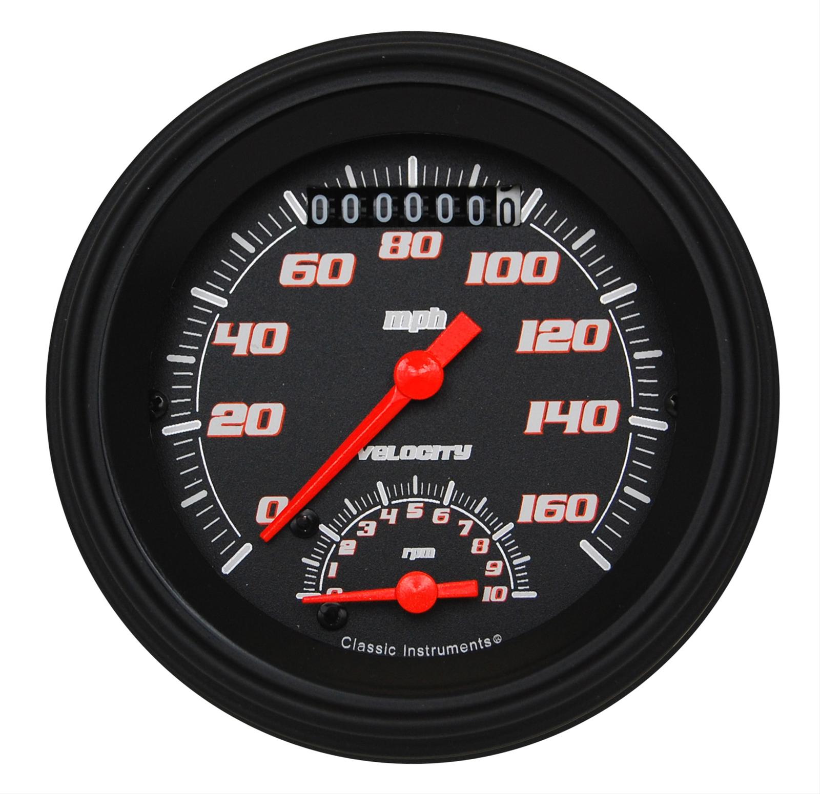 Classic Instruments VS20BBLF Classic Instruments Velocity Series Gauge Sets Summit Racing