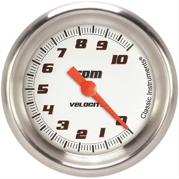 Classic Instruments Velocity White Tachometer 2-5/8 Full Sweep VS383WAPF Classic Instruments Velocity White Tachometer 2-5/8 Full Sweep VS383WAPF