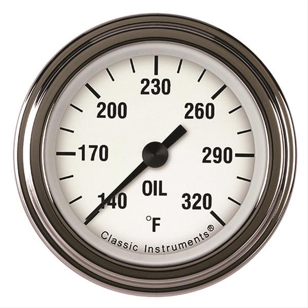 Classic Instruments White Hot Series Gauges WH128SLF Oil temperature gauge, WHITE HOT 2" OIL TEMP FULL SWEEP