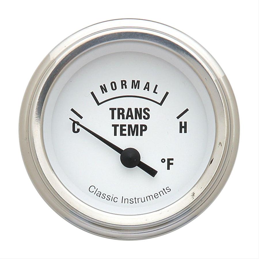 Classic Instruments White Hot Series Gauges WH27SLF Gauge, Series, Transmission Temperature, 140-280 degrees F, 2 1/8 in, Face, Analog, Electrical