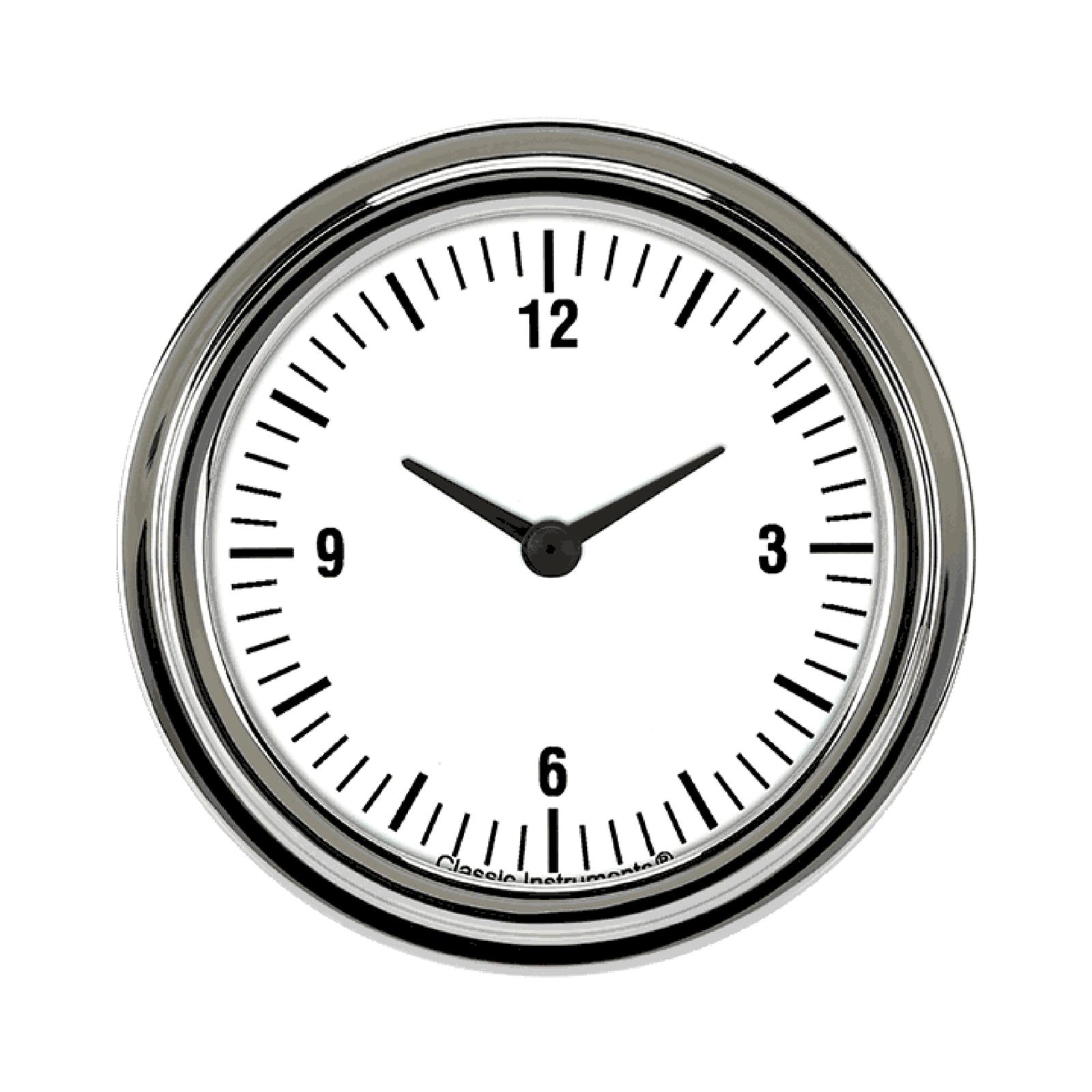 Classic Instruments White Hot Series Gauges WH92SLF Gauge, Analog, Series, Clock, 12 Hour, 2 5/8 in. Diameter, Face, Full Sweep, Each