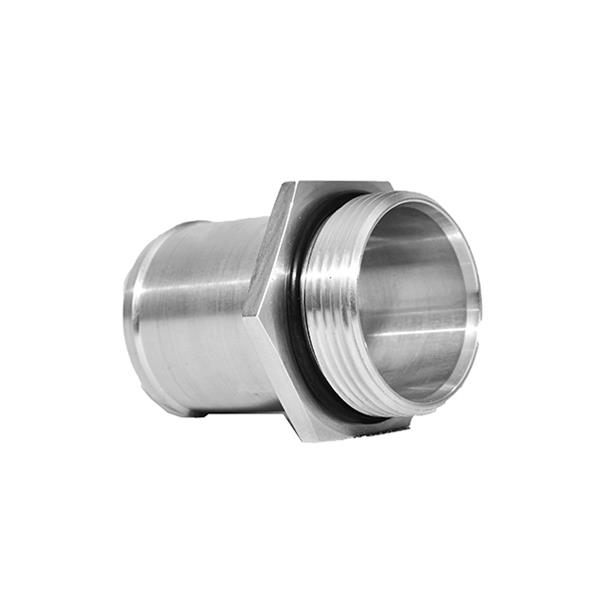 PWR North America AN to Hose Barb Fittings 78-00103 Fitting, Adapter, Straight Cut Barb, Straight, Aluminum, Natural, -20 AN, 1 1/4 in. Barb, Each thumbnail 2