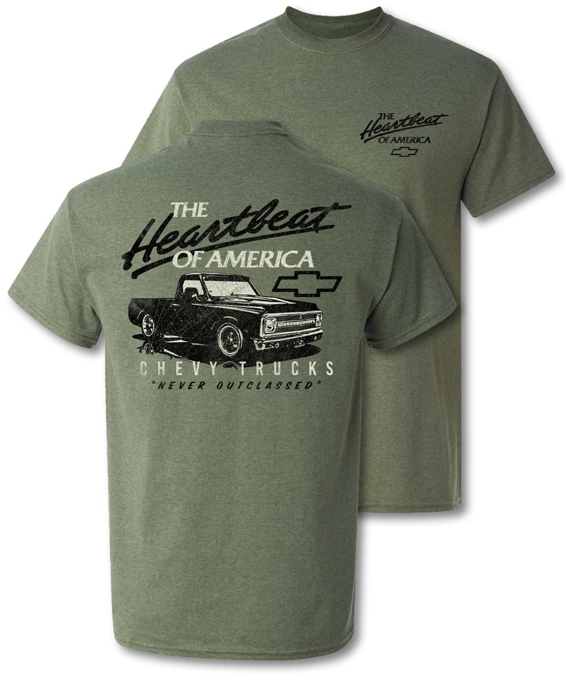 Summit Gifts CT1051-3 Chevy Truck The Heartbeat of America T-Shirts |  Summit Racing