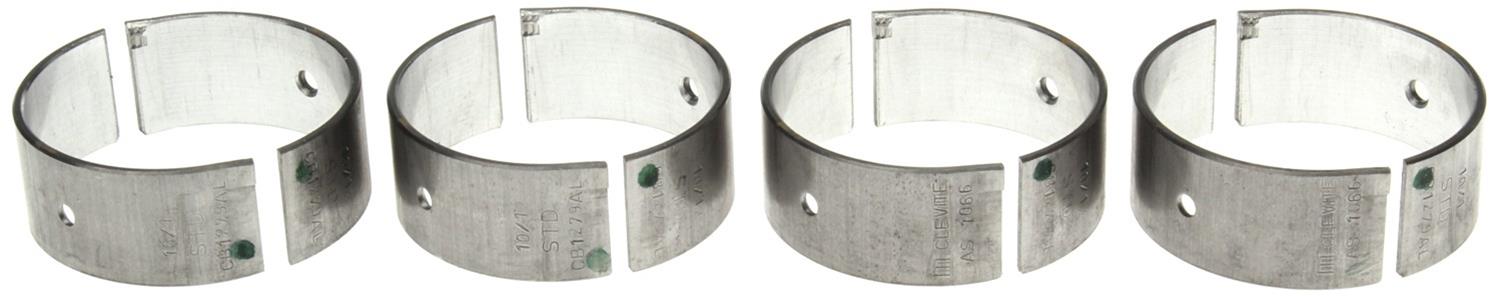 Clevite AL-Series Rod Bearings CB-1279A(4) Bearings, AL-Series, Direct Replacement, Standard Size, Mazda, Ford, 1.3/1.4/1.5L, L4, Set of 4