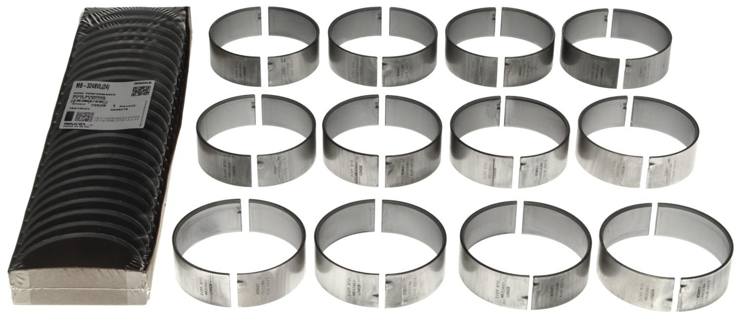 Clevite Engine Parts Main Bearings ZZZ-MB3248VL(24) Bearings, V Series, Standard Size, Lead Indium Metal, Mopar, 426/Hemi, Lower Shell, Non-Thrust, Set of 24