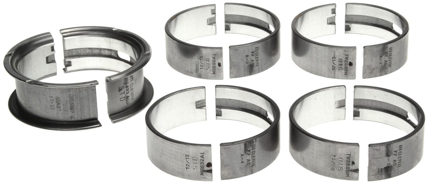 Clevite AL-Series Main Bearings MS-1157A-40 Bearings, AL Series, .040 in. Crankshaft Undersize, AL-5, Audi, Volkswagen, 1.5, 1.6, 1.7L, Set of 5