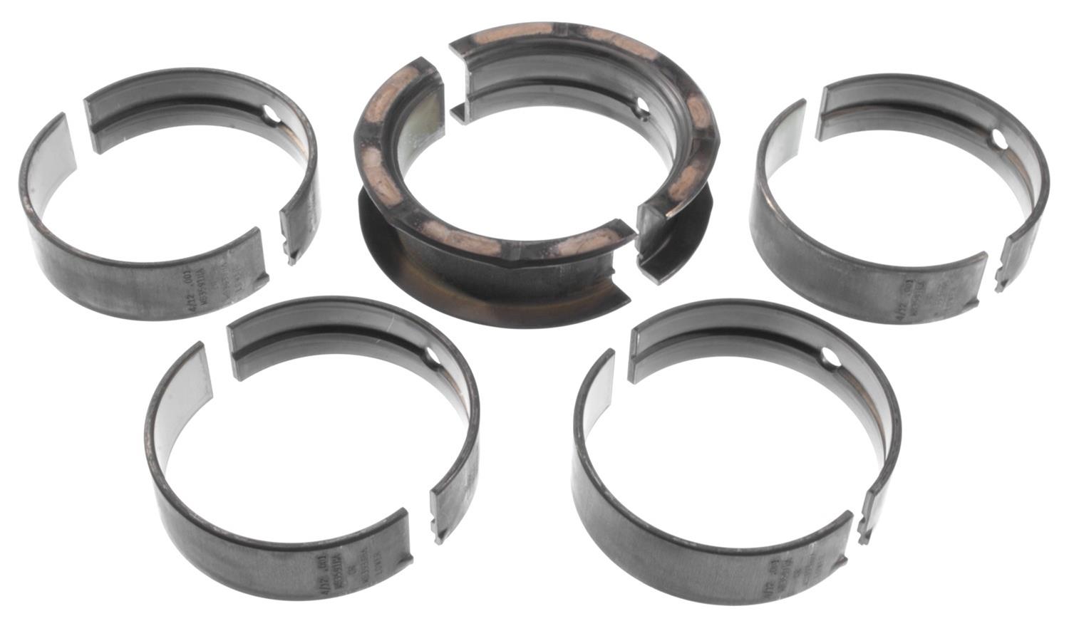 Clevite H-Series Main Bearings MS-2321H-1 Bearings, H Series, 1/2 Groove, 0.001 in. Crankshaft Undersize, Tri Metal, Dart LS Next, Set of 5