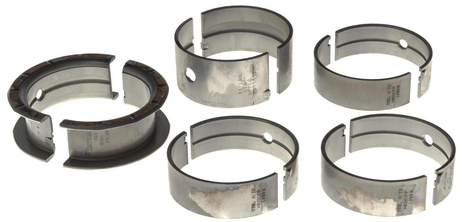Clevite P-Series Main Bearings MS-540P-10 Bearings, P Series, 1/2 Groove, .010 in. Crankshaft Undersize, Tri Metal, Chrysler, 273, 318, 340, Set of 5