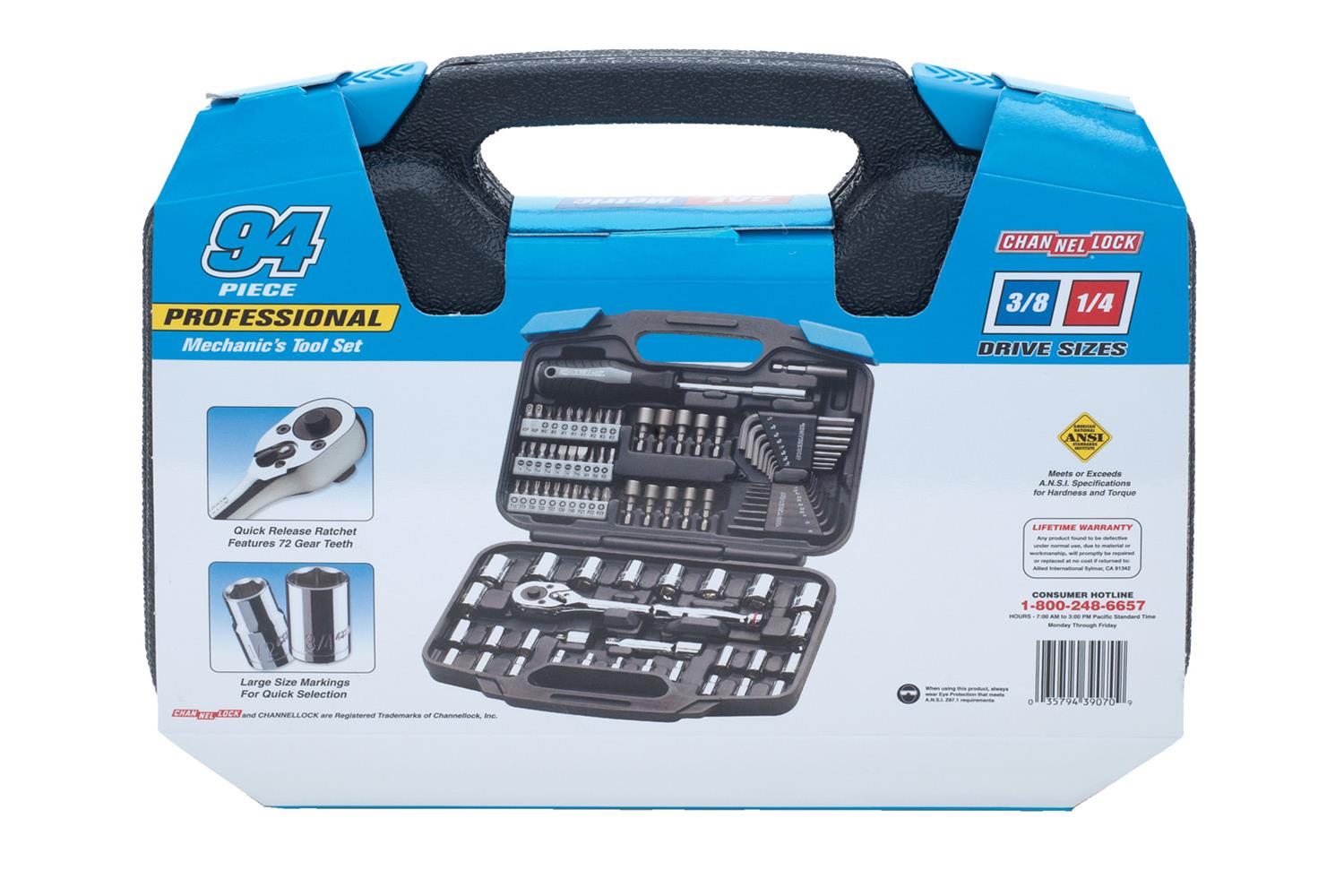 Channellock 39070 CHANNELLOCK 94-Piece Mechanic's Tool Sets