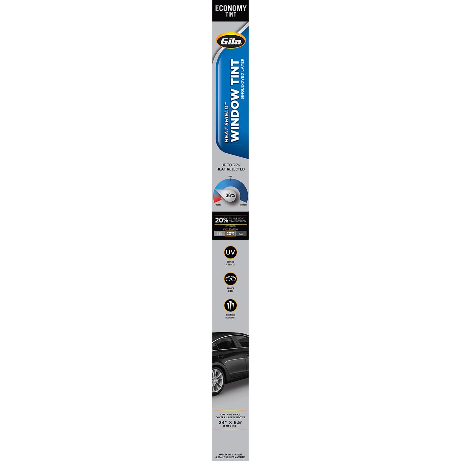 Gila Film Products NRS44 Gila ScratchResistant Window Tint Film Kits