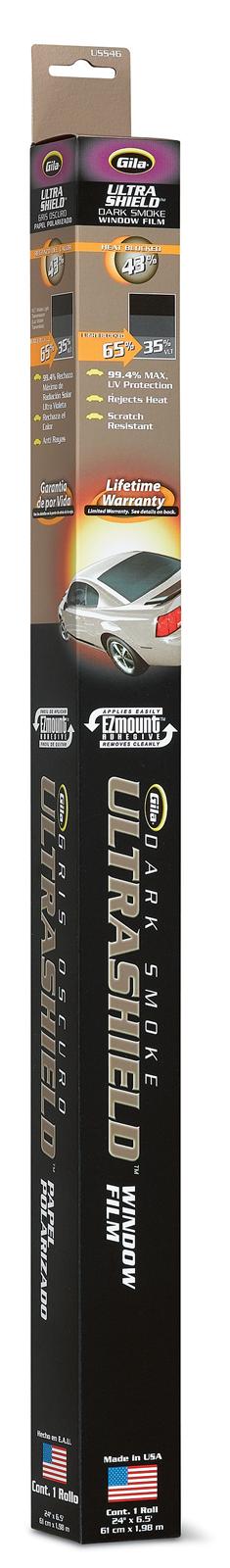 GILA USS44 Ultra ShieldLimo Black 20-Percent Scratch Resistant Heat Plus UV Protection Automotive Window Tint